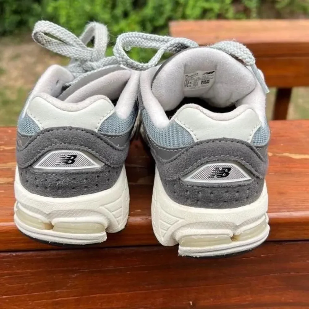 New Balance Youth 13 Grey Blue Unisex Running Jog Play School Sneakers